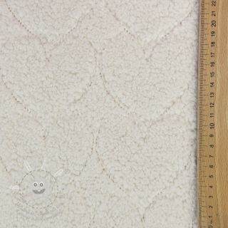 Kabátovina TEDDY Hearts in hearts ecru