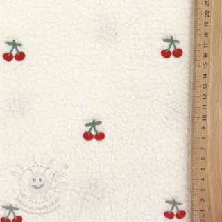 Kabátovina TEDDY EMBROIDERY Cherries