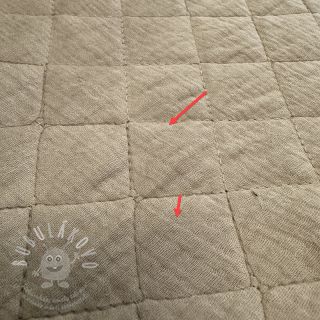 Dvojitá gázovina/mušelín QUILT beige II.třída