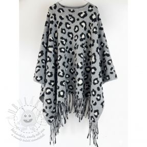 Poncho PRATO boiled wool Panther grey