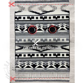 Poncho PRATO boiled wool design I