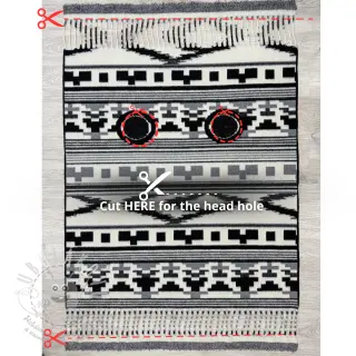 Poncho PRATO boiled wool design I