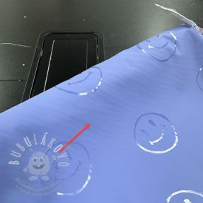 Látka na pláštěnku Happy faces purple II.třída