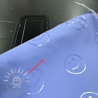 Látka na pláštěnku Happy faces purple II.třída