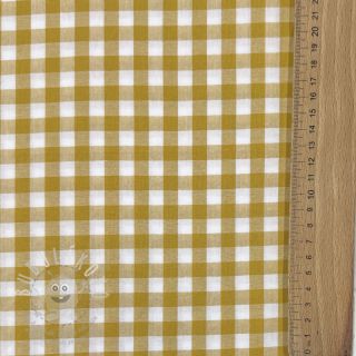 Bavlněná látka Check ochre