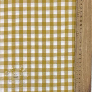 Bavlněná látka Check ochre