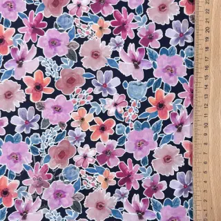 Bavlněná látka Significant flowers navy digital print