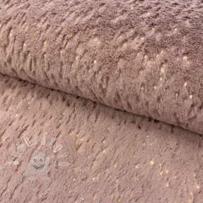 Umělá kožešina FOIL dark rose