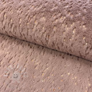 Umělá kožešina FOIL dark rose