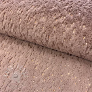 Umělá kožešina FOIL dark rose