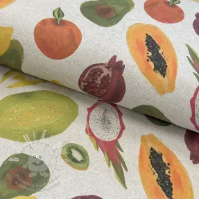 Dekorační látka Linenlook Fruit digital print