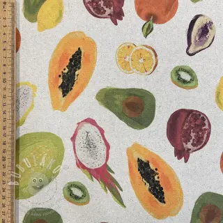 Dekorační látka Linenlook Fruit digital print