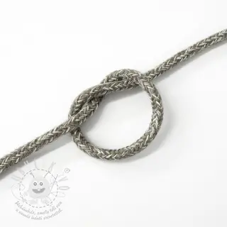 Bavlněná šňůra 5 mm MELANGE light grey