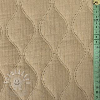 Dvojitá gázovina/mušelín QUILT Wave beige