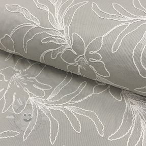 Bavlněná látka EMBROIDERY GABARDINE Luana grey