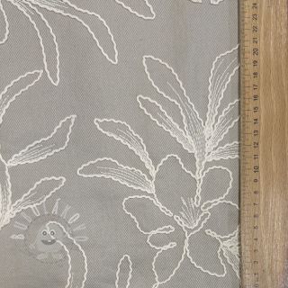 Bavlněná látka EMBROIDERY GABARDINE Luana grey