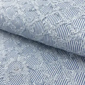 JEANS DENIM Ruffle stripes design A