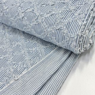 JEANS DENIM Ruffle stripes design A