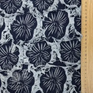 JEANS DENIM Ruffia Flowers design B