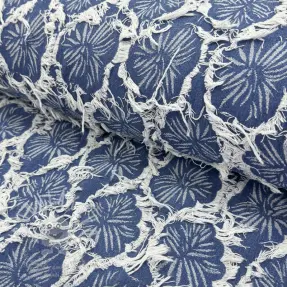JEANS DENIM Ruffia Flowers design A