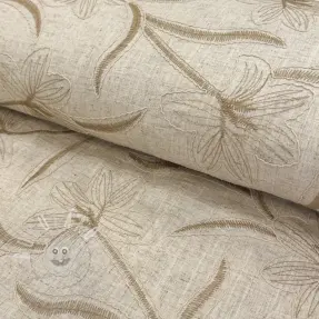 Viskóza se lnem Desert flowers design C
