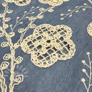 Bavlněná látka JEANS EMBROIDERY Flora design D