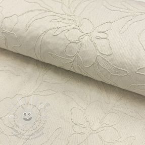 Bavlněná látka EMBROIDERY GABARDINE Luana natural