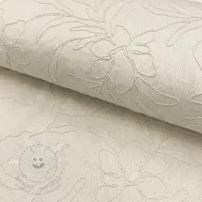 Bavlněná látka EMBROIDERY GABARDINE Luana natural