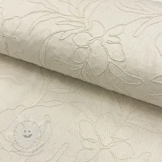 Bavlněná látka EMBROIDERY GABARDINE Luana natural