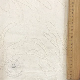 Bavlněná látka EMBROIDERY GABARDINE Luana natural