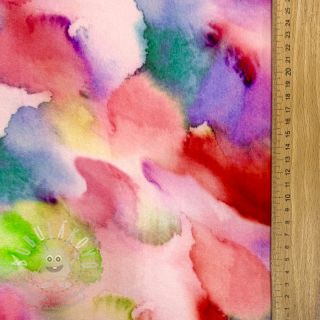 Viskóza SATIN Ambre pink digital print