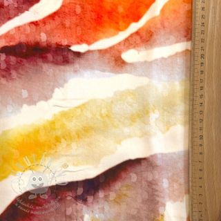 Viskóza SATIN Chloe red digital print