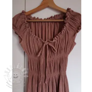Dvojitá gázovina/mušelín old blush
