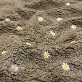 Kabátovina TEDDY EMBROIDERY Mini taupe