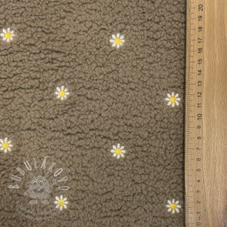 Kabátovina TEDDY EMBROIDERY Mini taupe