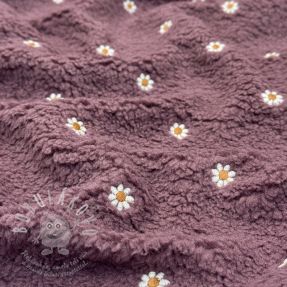 Kabátovina TEDDY EMBROIDERY Mini rosewood