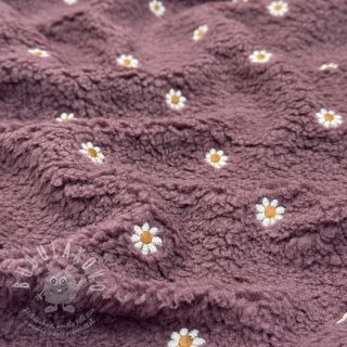 Kabátovina TEDDY EMBROIDERY Mini rosewood