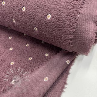 Kabátovina TEDDY EMBROIDERY Mini rosewood