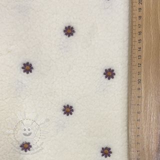 Kabátovina TEDDY EMBROIDERY Mini ecru