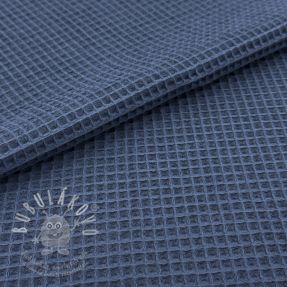 Bavlna s vaflovou vazbou dark jeans