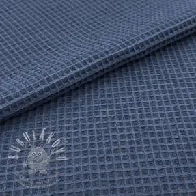 Bavlna s vaflovou vazbou dark jeans