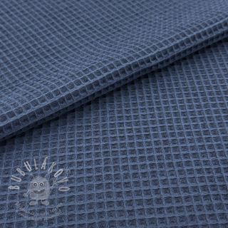 Bavlna s vaflovou vazbou dark jeans