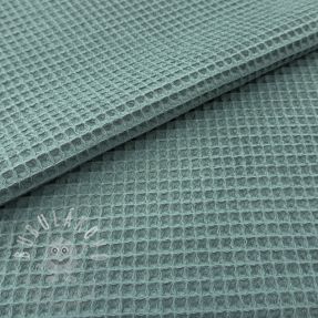 Bavlna s vaflovou vazbou cyan