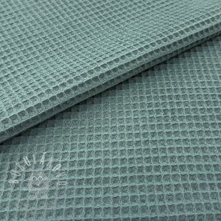 Bavlna s vaflovou vazbou cyan