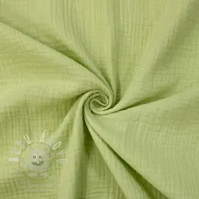 Dvojitá gázovina/mušelín soft green