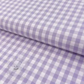 Bavlněná látka Check lilac