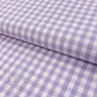 Bavlněná látka Check lilac