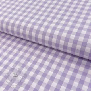 Bavlněná látka Check lilac
