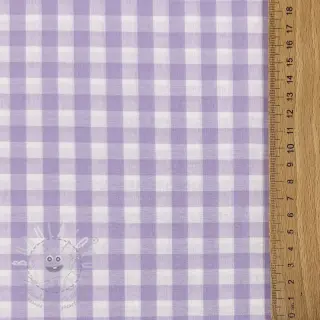 Bavlněná látka Check lilac