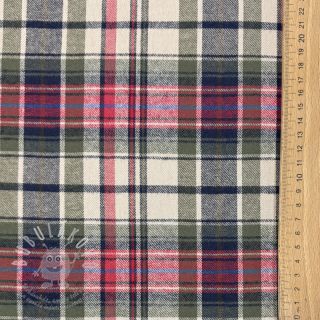 Bavlněná látka YARN DYED CHECK BRUSHED pickle